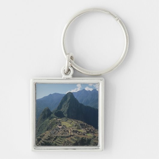 Machu Picchuの砦の眺め キーホルダー (正面)