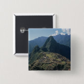 Machu Picchuの砦の眺め 缶バッジ (正面&裏面)