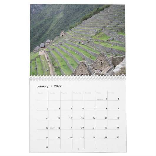 Machu Picchuペルー2015のカレンダー カレンダー (1月 2027)