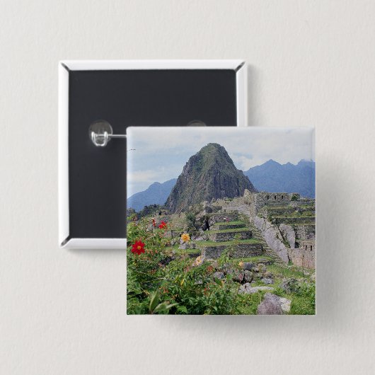 Machu Picchu、ペルー 缶バッジ (正面&裏面)