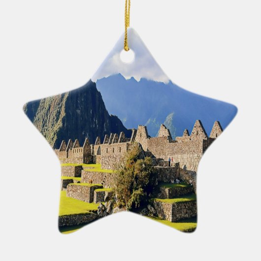 MACHU PICCHU – ペルー – 表示 セラミックオーナメント (正面)