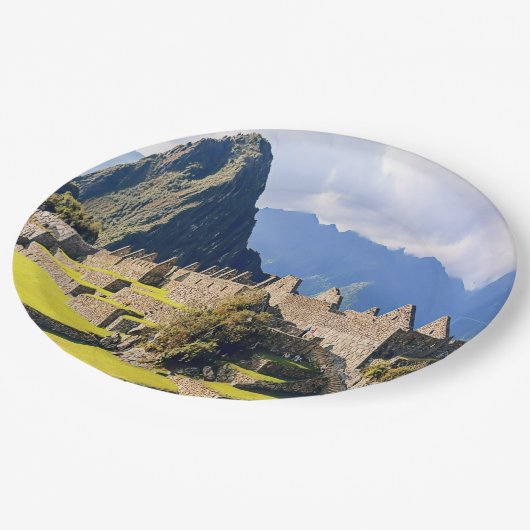 MACHU PICCHU – ペルー – 表示 ペーパープレート (アングル)