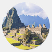 MACHU PICCHU – ペルー – 表示 ラウンドシール (正面)