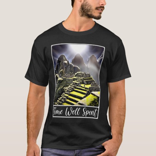 Machu Picchu Cordilleraペルー時間よく過ごした Tシャツ (正面)