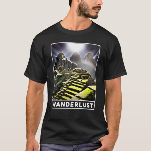 Machu Picchu Cordillera Peru Wanderlust Tシャツ (正面)