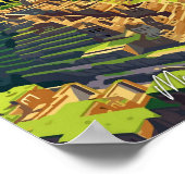 Machu Picchu Peru Art Vintage Travel Illustration ポスター (角)