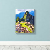 Machu Picchu Peru Painting キャンバスプリント (インサイチュ (ウッドフロア))