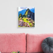 Machu Picchu Peru Painting キャンバスプリント (インサイチュ (リビング))