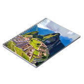 Machu Picchu Peru Painting Travel Art ノートブック (左側)