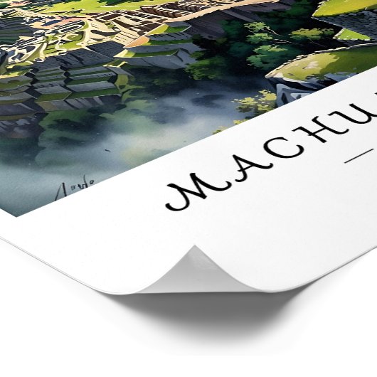 Machu Picchu Peru Wall Art, Inca City ポスター (角)