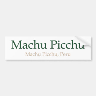 Machu Picchu, PeruMachu Picchu バンパーステッカー