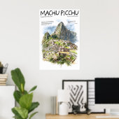Machu Picchu Poster  Peru Andes Landmark  Ancient ポスター (ホームオフィス)