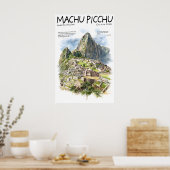 Machu Picchu Poster  Peru Andes Landmark  Ancient ポスター (キッチン)