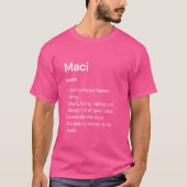 Maci名定義辞書おもしろい辞書 Tシャツ (正面)