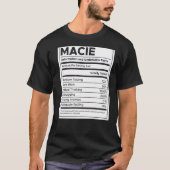 Macie Nutrition Information Problem Solving懸命W Tシャツ (正面)