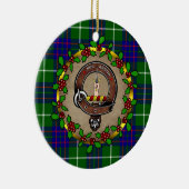 MacIntyre Clan Badge &タータンチェックパーソナライズされたクリスマス  セラミックオーナメント (右)