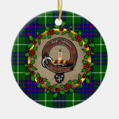 MacIntyre Clan Badge &タータンチェックパーソナライズされたクリスマス  セラミックオーナメント (正面)