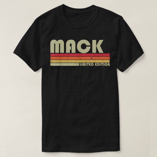 MACKギフト名パーソナライズされたおもしろいレトロヴィンテージBi Tシャツ (デザイン正面)