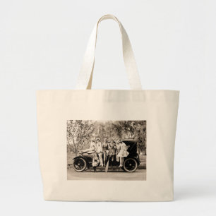 Mack Sennettの女の子の1918年のヴィンテージの美しい ラージトートバッグ