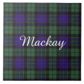 Mackayの一族の格子縞のスコットランド人のタータンチェック タイル (正面)
