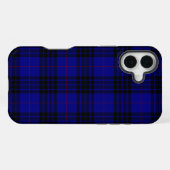 MacKay タータン ブルー ブラック 柄 iPhoneケース (裏面横)