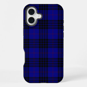 MacKay タータン ブルー ブラック 柄 iPhone 16 Plusケース