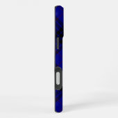 MacKay タータン ブルー ブラック 柄 iPhoneケース (右側面)