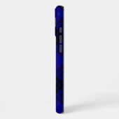 MacKay タータン ブルー ブラック 柄 iPhoneケース (左側面)