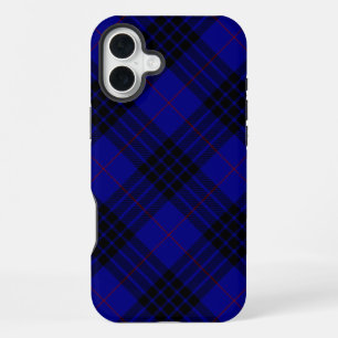 MacKay タータン ブルー ブラック 柄 iPhone 16 Plusケース