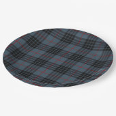 MacKay Blue Tartan ペーパープレート (アングル)