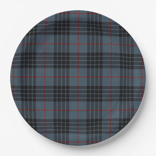 MacKay Blue Tartan ペーパープレート (正面)
