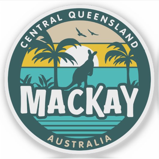 Mackay, Queensland Australiaステッカー シール (正面)