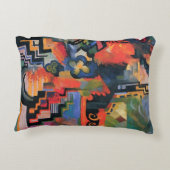 Mackeによるカラー威厳があるコンポジション、ヴィンテージアート アクセントクッション (裏面)