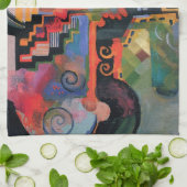 Mackeによるカラー威厳があるコンポジション、ヴィンテージアート キッチンタオル (折り畳み)