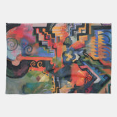 Mackeによるカラー威厳があるコンポジション、ヴィンテージアート キッチンタオル (横)