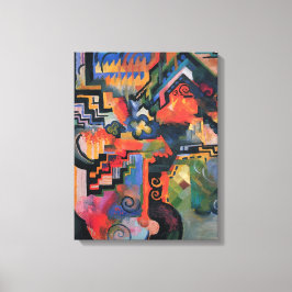 Mackeによるカラー威厳があるコンポジション、ヴィンテージアート キャンバスプリント