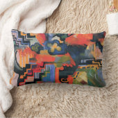 Mackeによるカラー威厳があるコンポジション、ヴィンテージアート ランバークッション (ブランケット)