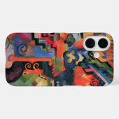 Mackeによるカラー威厳があるコンポジション、ヴィンテージアート Case-Mate iPhoneケース (裏面 (横))