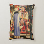 Mackeによるショーウィンドウの前の女威厳がある性 アクセントクッション (裏面(縦))