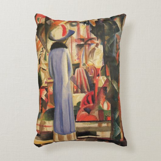 Mackeによるショーウィンドウの前の女威厳がある性 アクセントクッション (正面(垂直))