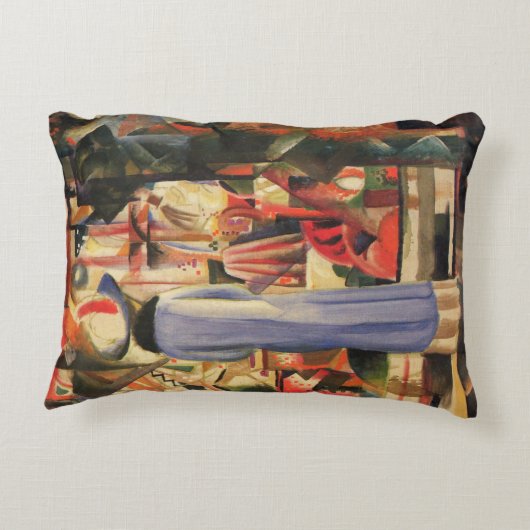 Mackeによるショーウィンドウの前の女威厳がある性 アクセントクッション (裏面)