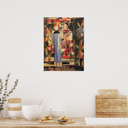 Mackeによるショーウィンドウの前の女威厳がある性 ポスター (キッチン)