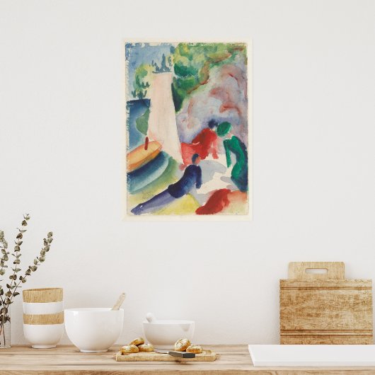 Mackeによるビーチでのピクニ威厳があるック ポスター (キッチン)