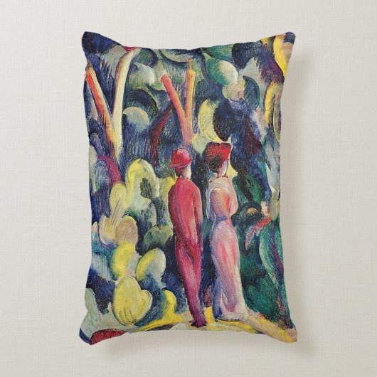 Mackeによるフォレストトラックのカップル威厳がある アクセントクッション (正面(垂直))