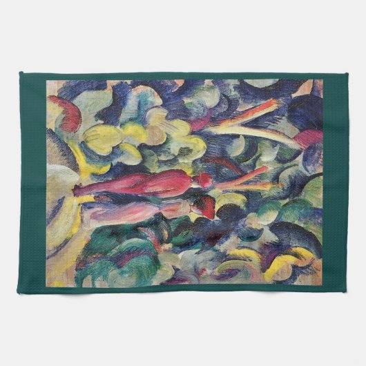 Mackeによるフォレストトラックのカップル威厳がある キッチンタオル (横)