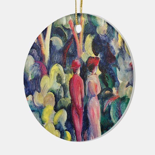 Mackeによるフォレストトラックのカップル威厳がある セラミックオーナメント (左)