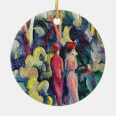 Mackeによるフォレストトラックのカップル威厳がある セラミックオーナメント (裏面)