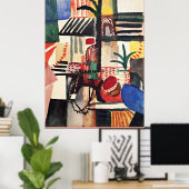 Macke威厳があるアートワーク、Man with Donkey ポスター (ホームオフィス)