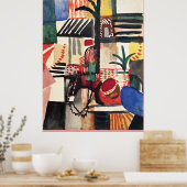 Macke威厳があるアートワーク、Man with Donkey ポスター (キッチン)