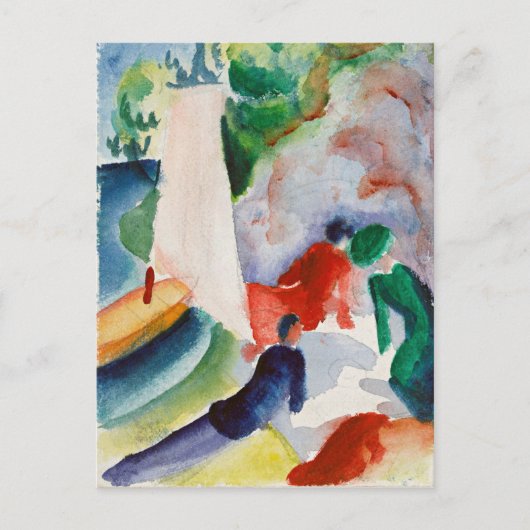 Macke – ピクニックオンビーチ ポストカード (正面)